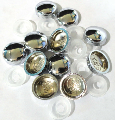 Screw Head Cover Sets for #6 #8 M3 M4 Flat Back Screws Chrome PD8/8-CHR-10 Pack