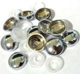 Screw Head Cover Sets for #6 #8 M3 M4 Flat Back Screws Chrome PD8/8-CHR-10 Pack
