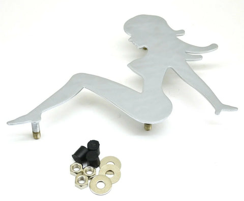 Cut Out Sitting Nude Face to the Left 9" x 6.5" Chrome Stud Mount GG#90030 Each