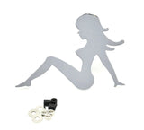 Cutout Sitting Nude Face to the Left 9" x 6.5" Chrome Stud Mount GG#90030 Each