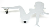 Cut Out Sitting Nude Face to the Left 9" x 6.5" Chrome Stud Mount GG#90030 Each