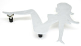 Cut Out Sitting Nude Face to the Left 9" x 6.5" Chrome Stud Mount GG#90030 Each