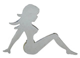 Sitting Nude Cutouts Stud Mount Right & Left 3-5/8" Wide Chrome GG#90031-41 Set
