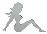 Sitting Nude Cutouts Stud Mount Right & Left 3-5/8" Wide Chrome GG#90031-41 Set