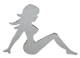 Sitting Nude Cutouts Stud Mount Right & Left 3-5/8" Wide Chrome GG#90031-41 Set