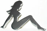GG Cut-out Sitting Nude Set Super Mini Chrome 3 5/8" Tape Mount #90032-42 Set