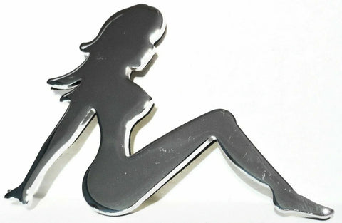GG Cut-out Sitting Nude Set Super Mini Chrome 3 5/8" Tape Mount #90032-42 Set