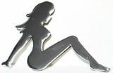 GG Cut-out Sitting Nude Set Super Mini Chrome 3 5/8" Tape Mount #90032-42 Set
