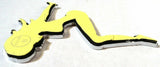 GG Cut-out Sitting Nude Set Super Mini Chrome 3 5/8" Tape Mount #90032-42 Set