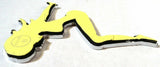 GG Cut-out Sitting Nude Set Super Mini Chrome 3 5/8" Tape Mount #90032-42 Set