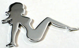 GG Cut-out Sitting Nude Set Super Mini Chrome 3 5/8" Tape Mount #90032-42 Set