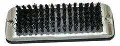 Shoe & Boot Scraper for Exterior Step W/ Black Brush Stainless 9.5" W UP#90050