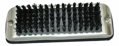 Shoe & Boot Scraper for Exterior Step W/ Black Brush Stainless 9.5" W UP#90050