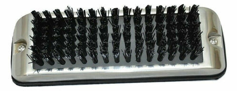 Shoe & Boot Scraper for Exterior Step W/ Black Brush Stainless 9.5" W UP#90050