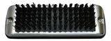 Shoe & Boot Scraper for Exterior Step W/ Black Brush Stainless 9.5" W UP#90050