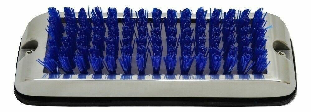 UP Shoe & Boot Scraper for Exterior Step W/ Blue Brush Stainless 9.5" W #90054
