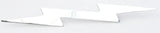 Large Lightning Bolt Cutout Chrome 19″X 3″ Stud Mount Chrome GG#90200 Each