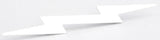 Large Lightning Bolt Cutout Chrome 19″X 3″ Stud Mount Chrome GG#90200 Each