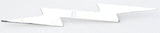 Large Lightning Bolt Cut Out Chrome 19″X 3″ Stud Mount Chrome GG#90200 Each