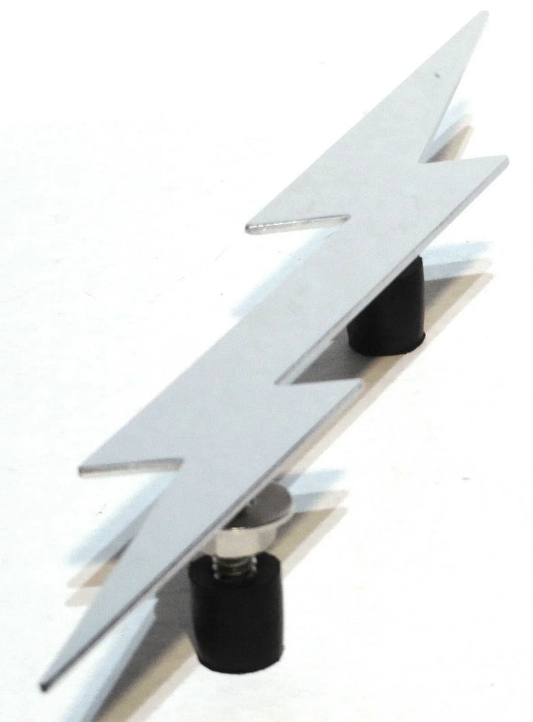 Cutout Lightning Bolt Accent 9-1/4" Long Chrome 2-Stud Mount w/Hardware GG#90201
