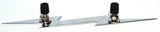 Cutout Lightning Bolt Accent 9-1/4" Long Chrome 2-Stud Mount w/Hardware GG#90201
