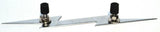 Cutout Lightning Bolt Accent 9-1/4" Long Chrome 2-Stud Mount w/Hardware GG#90201