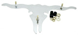Cutout Longhorn Steer Skull 6" X 12" Chrome Plated Stud Mount GG#90221 Each