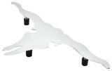 Cutout Longhorn Steer Skull 6" X 12" Chrome Plated Stud Mount GG#90221 Each