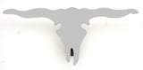 Longhorn Skull Cut Out Mini Emblem 6 5/8" x 3 1/4" Chrome 2 Stud Mount GG#90222