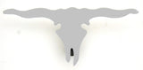 Longhorn Skull Cut Out Mini Emblem 6 5/8" x 3 1/4" Chrome 2 Stud Mount GG#90222