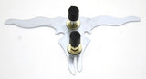 Longhorn Skull Cutout Mini Emblem 6 5/8" x 3 1/4" Chrome 2 Stud Mount GG#90222