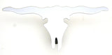 Longhorn Skull Cut Out Mini Emblem 6 5/8" x 3 1/4" Chrome 2 Stud Mount GG#90222