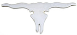 Cut Out Longhorn Steer Skull 3-1/4" x 6-5/8" Chrome Steel Tape Mnt GG#90223 Each