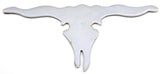 Cut Out Longhorn Steer Skull 3-1/4" x 6-5/8" Chrome Steel Tape Mnt GG#90223 Each