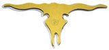 Cutout Longhorn Steer Skull 3-1/4" x 6-5/8" Chrome Steel Tape Mnt GG#90223 Each