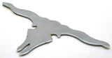 Cut Out Longhorn Steer Skull 3-1/4" x 6-5/8" Chrome Steel Tape Mnt GG#90223 Each