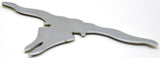 Cutout Longhorn Steer Skull 3-1/4" x 6-5/8" Chrome Steel Tape Mnt GG#90223 Each