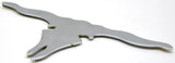 Cut Out Longhorn Steer Skull 3-1/4" x 6-5/8" Chrome Steel Tape Mnt GG#90223 Each