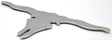 Cut Out Longhorn Steer Skull 3-1/4" x 6-5/8" Chrome Steel Tape Mnt GG#90223 Each