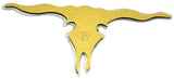 Cutout Longhorn Steer Skull 3-1/4" x 6-5/8" Chrome Steel Tape Mnt GG#90223 Each
