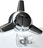 Semi Trk Wheel Hub Cap Spinner 3 Straight Bar Left Hand Chrome Plastic GG#90311