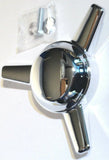 Semi Trk Wheel Hub Cap Spinner 3 Straight Bar Left Hand Chrome Plastic GG#90311