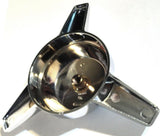 Semi Trk Wheel Hub Cap Spinner 3 Straight Bar Left Hand Chrome Plastic GG#90311