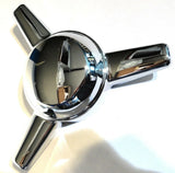 Semi Trk Wheel Hub Cap Spinner 3 Straight Bar Left Hand Chrome Plastic GG#90311