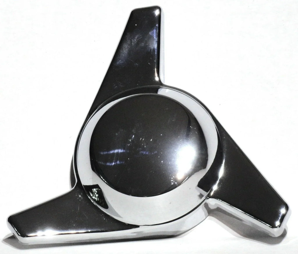 Hub Cap Spinner 3 Bar Left Hand Chrome Plastic 1-1/2" Wing Stud Mount GG#90317