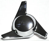 Hub Cap Spinner 3 Bar Left Hand Chrome Plastic 1-1/2" Wing Stud Mount GG#90317