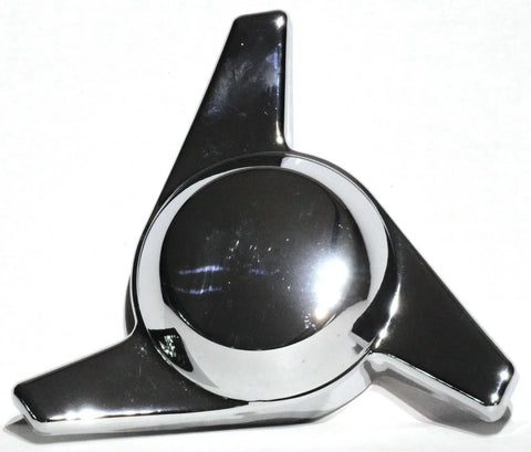 Hub Cap Spinner 3 Bar Left Hand Chrome Plastic 1-1/2" Wing Stud Mount GG#90317