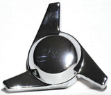 Hub Cap Spinner 3 Bar Left Hand Chrome Plastic 1-1/2" Wing Stud Mount GG#90317