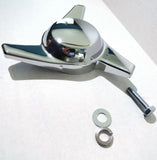 Hub Cap Spinner 3 Bar Left Hand Chrome Plastic 1-1/2" Wing Stud Mount GG#90317