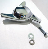 Hub Cap Spinner 3 Bar Left Hand Chrome Plastic 1-1/2" Wing Stud Mount GG#90317